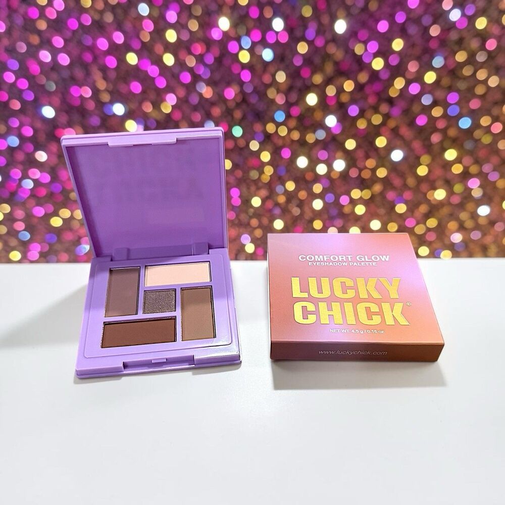 LUCKY CHICK Comfort Glow Eyeshadow Palette Full Size 4.5 g 0.16 OZ NIB